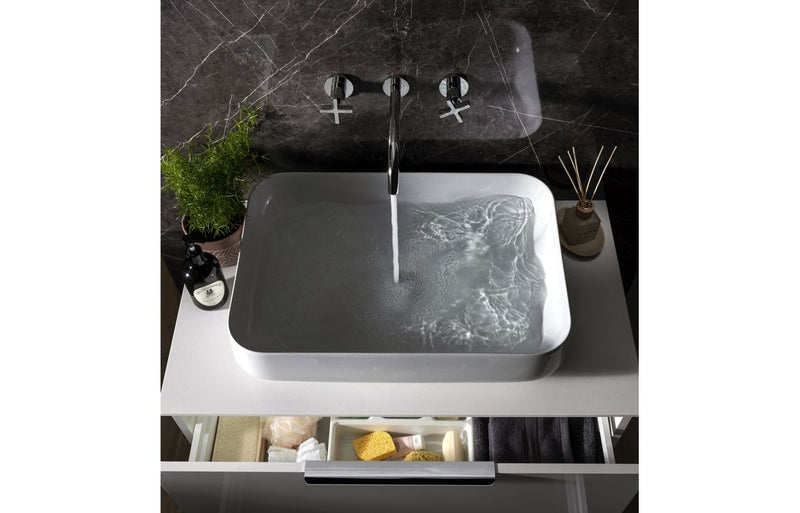 Abode Serenitie Wall Mounted Basin/Bath Mixer - Chrome
