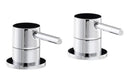 Abode Harmonie Round Bath Filler Panel Valves (Pair) - Chrome