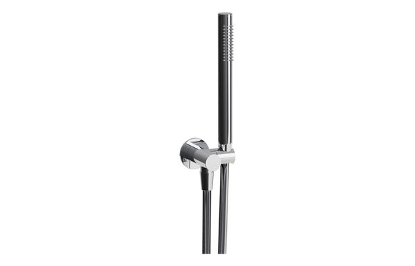 Abode Euphoria Circular Wall Outlet Handset & Bracket Set - Chrome