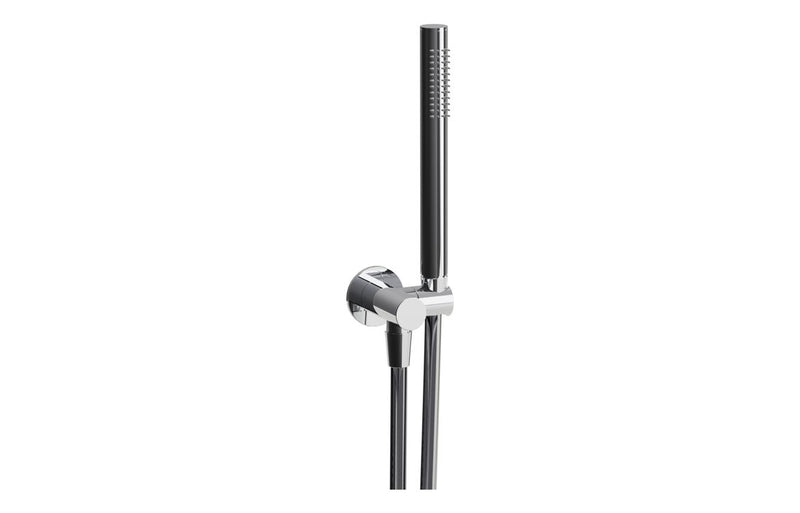 Abode Euphoria Circular Wall Outlet Handset & Bracket Set - Chrome