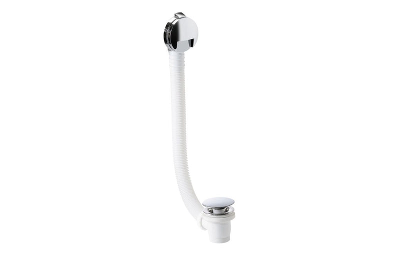 Abode Euphoria Bath Overflow Filler & Clicker Waste - Chrome