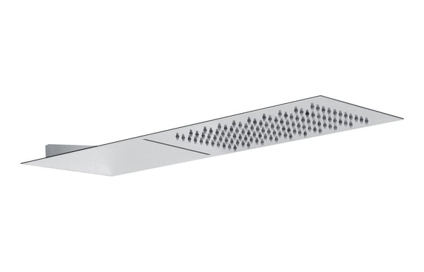 Abode Storm Slimline 3mm Wall Mounted Waterfall Showerhead - Stainless Steel