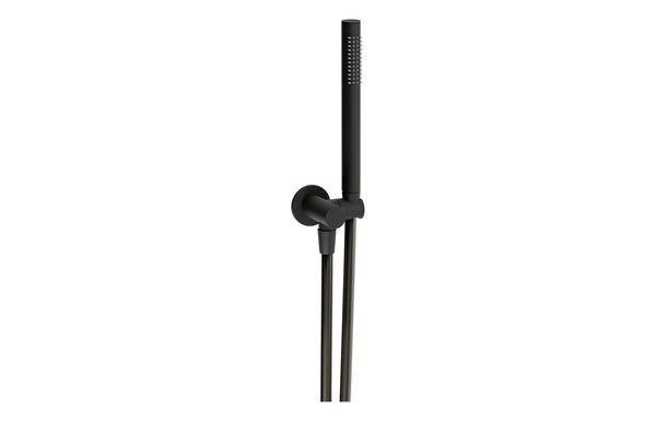 Abode Euphoria Circular Wall Outlet Handset & Bracket Set - Matt Black