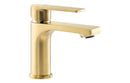 Abode Aquip Basin Mixer Tap – Modern Chrome Bathroom Sink Tap - Brushed Brass