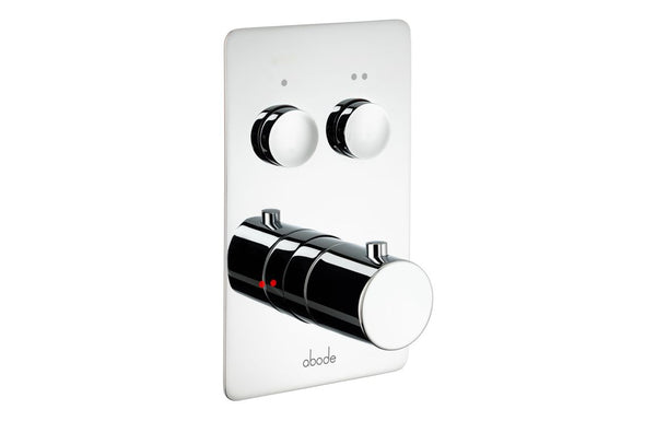 Abode Uno Concealed Push Button Shower (2 Exit) - Chrome