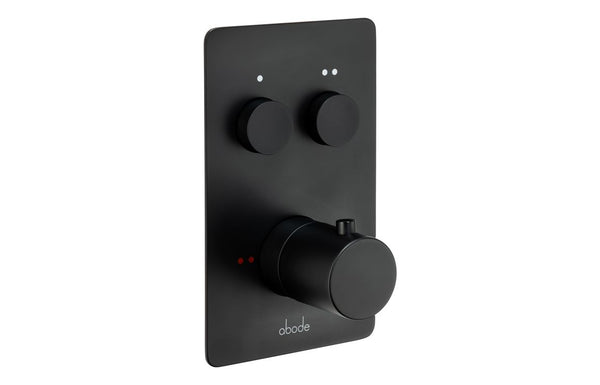 Abode Uno Concealed Push Button Shower (2 Exit) - Matt Black