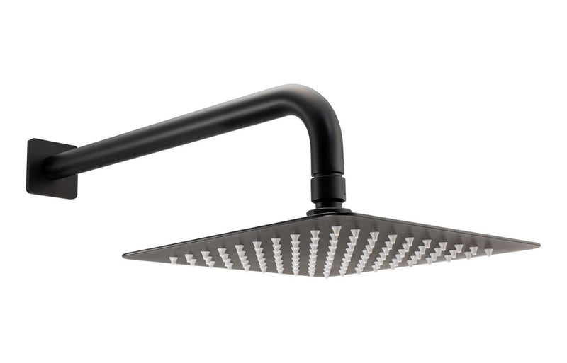 Abode Uno 200x200mm Shower Head - Matt Black