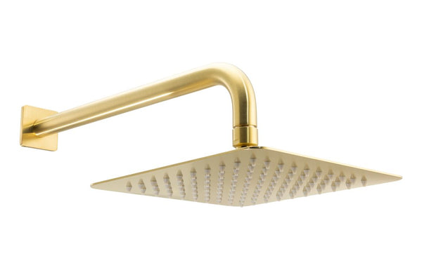 Abode Uno 200x200mm Shower Head - Brushed Brass