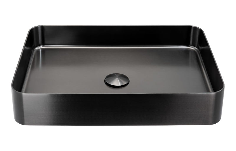 Abode Iox 500x350mm Tablet Steel Basin - PVD Black