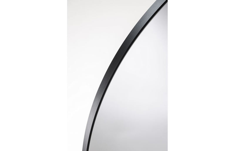 Abode Mayar 600mm Round Mirror - Matt Black