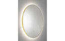 Abode Mayar 600mm Round LED Mirror - Brushed Brass