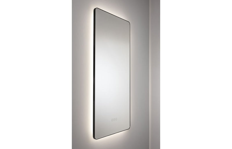 Abode Mayar 450x900mm Tablet LED Mirror - Matt Black