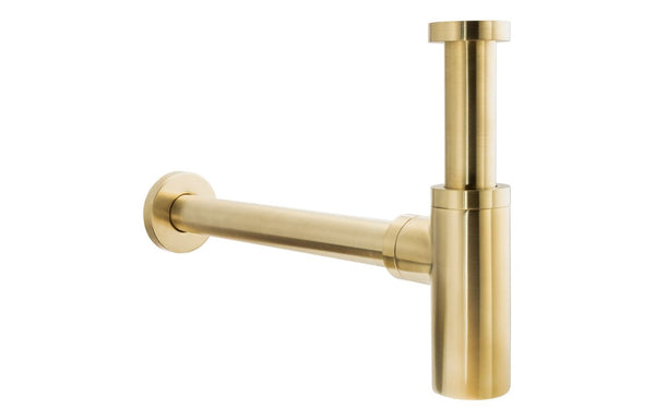 Abode Uno Basin Bottle Trap - Brushed Brass