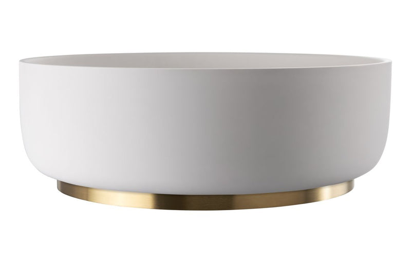 Abode Cava Round Basin Plinth - Brushed Brass