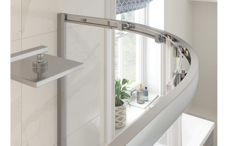 AquaLuxe Jubilee 1200x900mm 2 Door Offset Quadrant - Chrome