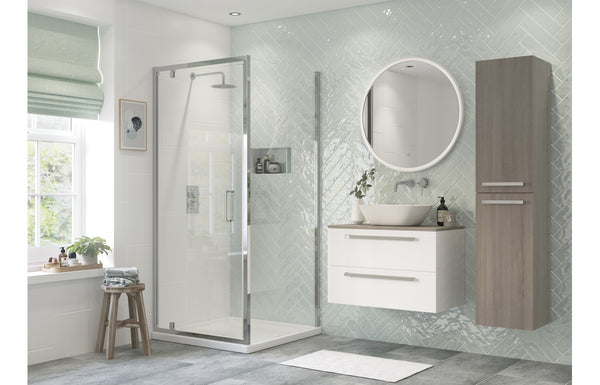 AquaLuxe Cara800mm Side Panel - Chrome
