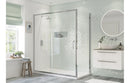 AquaLuxe Cara1000mm Sliding Door - Chrome