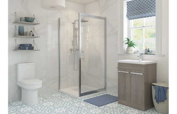 AquaLuxe Jubilee 760mm Infold Door - Chrome