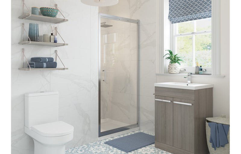 AquaLuxe Jubilee 900mm Infold Door - Chrome