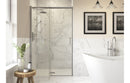 AquaLuxe Dino 1500mm Semi-Framed Sliding Door - Chrome