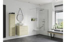 AquaLuxe Dino 1200mm Wetroom Panel & Floor-to-Ceiling Pole - Chrome