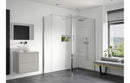 AquaLuxe Dino Optional 1950x300x8mm Rotatable Wetroom Panel (Retrofit) - Chrome