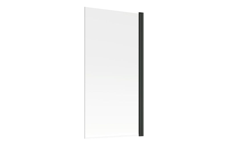 Harmony Lune 800x1500mm Bath Screen - Matt Black