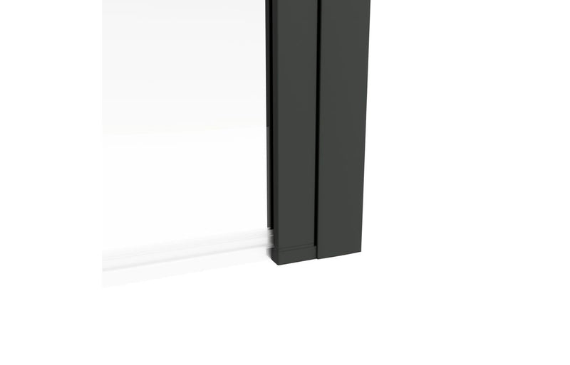 Harmony Lune 800x1500mm Bath Screen - Matt Black