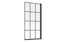 Harmony Mersey 800x1500mm Bath Screen - Matt Black