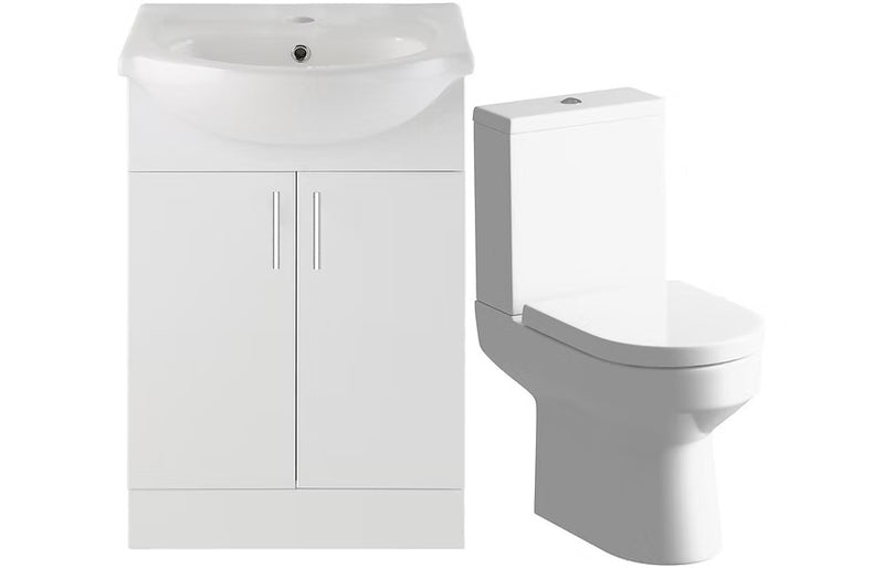 Harmony Lara 550mm Vanity & C/C Toilet Pack