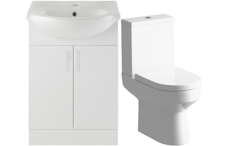 Harmony Lara 650mm Vanity & C/C Toilet Pack