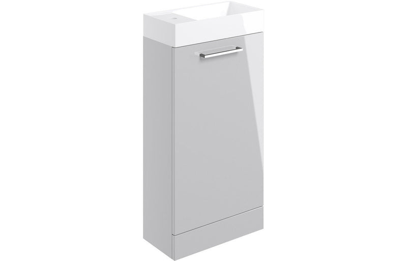 Harmony Rose 410mm F/S Basin Unit & C/C Toilet Pack - Grey Gloss
