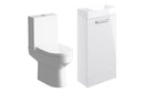 Harmony Rose 410mm F/S Basin Unit & C/C Toilet Pack - White Gloss