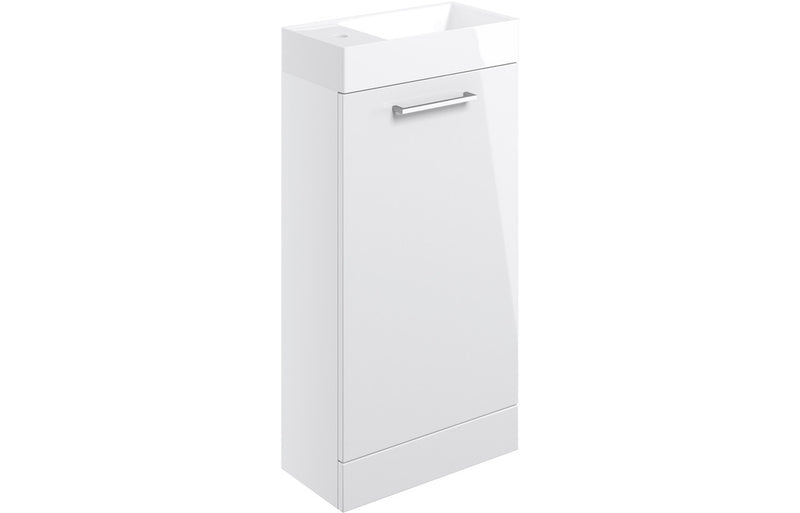 Harmony Rose 410mm F/S Basin Unit & C/C Toilet Pack - White Gloss