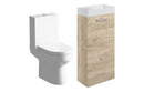 Harmony Rose 410mm F/S Basin Unit & C/C Toilet Pack - Oak