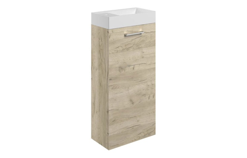 Harmony Rose 410mm F/S Basin Unit & C/C Toilet Pack - Oak