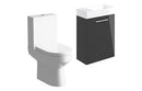 Harmony Rose 410mm with H Basin Unit & C/C Toilet Pack - Anthracite Gloss