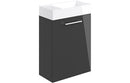 Harmony Rose 410mm with H Basin Unit & C/C Toilet Pack - Anthracite Gloss