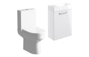 Harmony Rose 410mm with H Basin Unit & C/C Toilet Pack - White Gloss