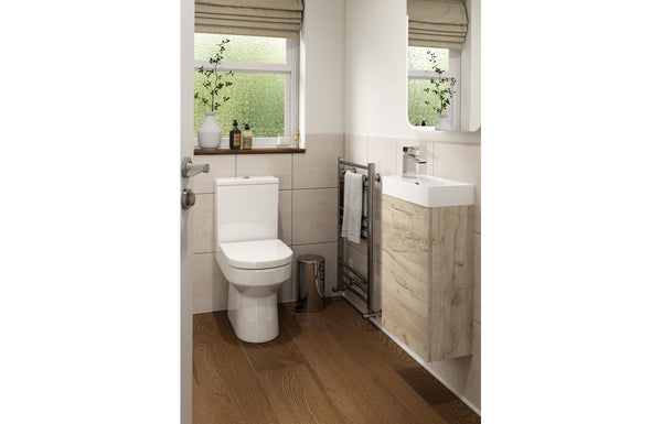 Harmony Rose 410mm with H Basin Unit & C/C Toilet Pack - White Gloss