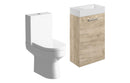 Harmony Rose 410mm with H Basin Unit & C/C Toilet Pack - Oak