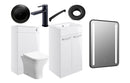 Harmony Rose 510mm F/S Furniture Pack - White Gloss with Black Finishes