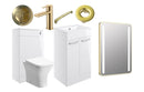 Harmony Rose 510mm F/S Furniture Pack - White Gloss with Brushed Brass Finishes