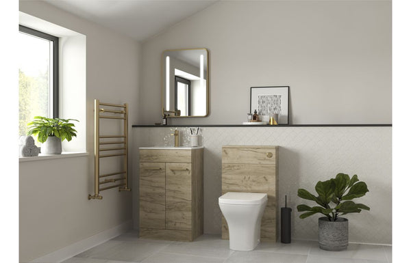 Harmony Rose 510mm F/S Furniture Pack - White Gloss with Brushed Brass Finishes