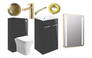 Harmony Rose 510mm F/S Furniture Pack - Anthracite Gloss with Brushed Brass Finishes