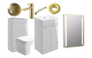 Harmony Rose 510mm F/S Furniture Pack - Grey Gloss with Brushed Brass Finishes