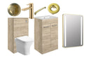 Harmony Rose 510mm F/S Furniture Pack - Oak with Brushed Brass Finishes
