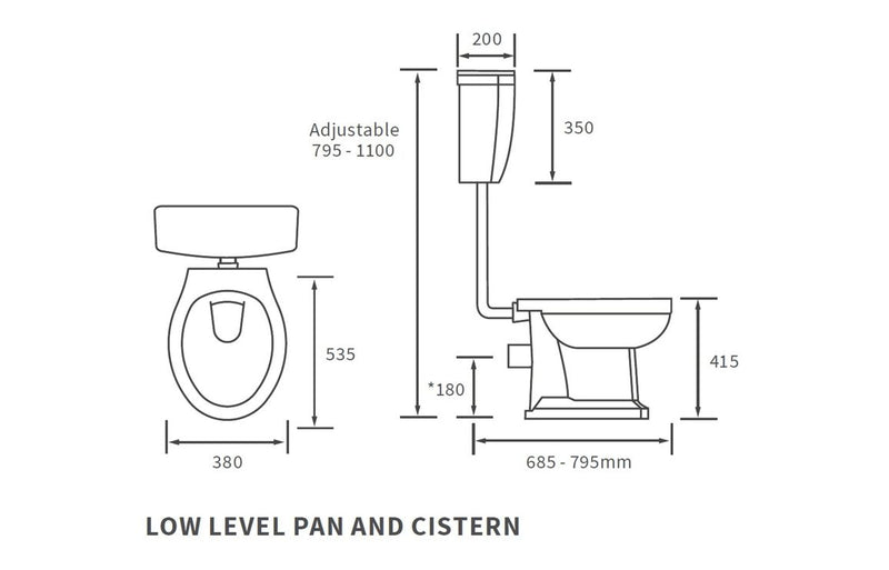 Harmony Ascot Low Level WC & Satin White Wood Effect Seat with Brass Finishes