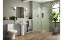 Harmony Charm 450x320mm 1th Cloakroom Basin & Brushed Bronze Bottle Trap - White