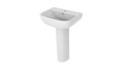 Harmony Sansa 1th Basin & Full Pedestal - White